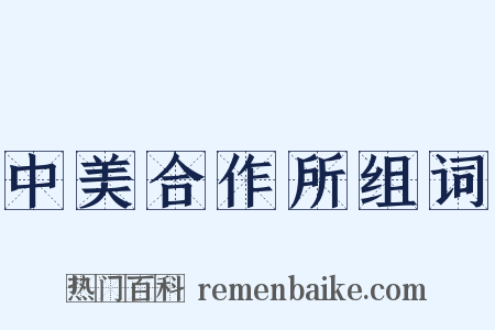 中美合作所组词是什么意思的图片